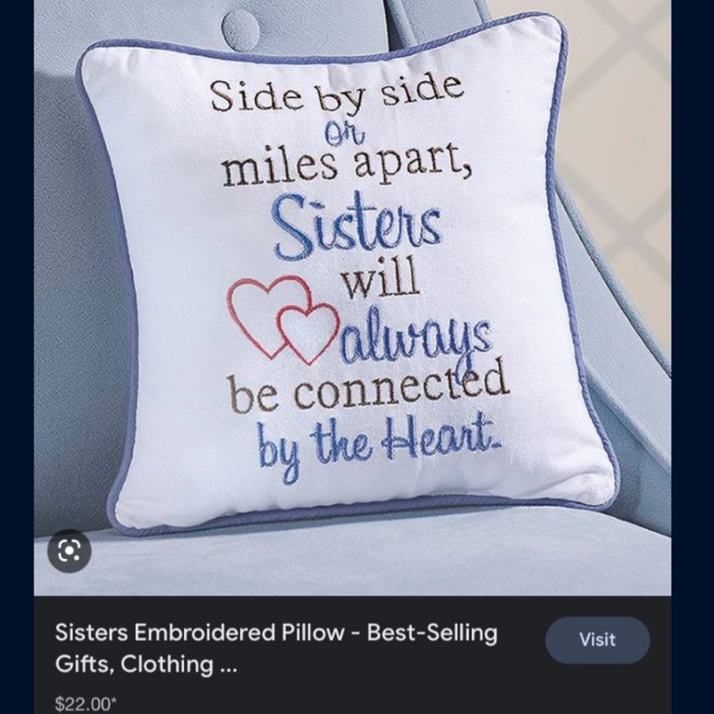 🐰NWT Sisters pillow